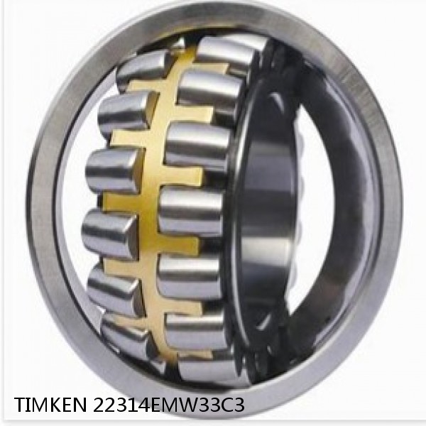 22314EMW33C3 TIMKEN Spherical Roller Bearings Brass Cage